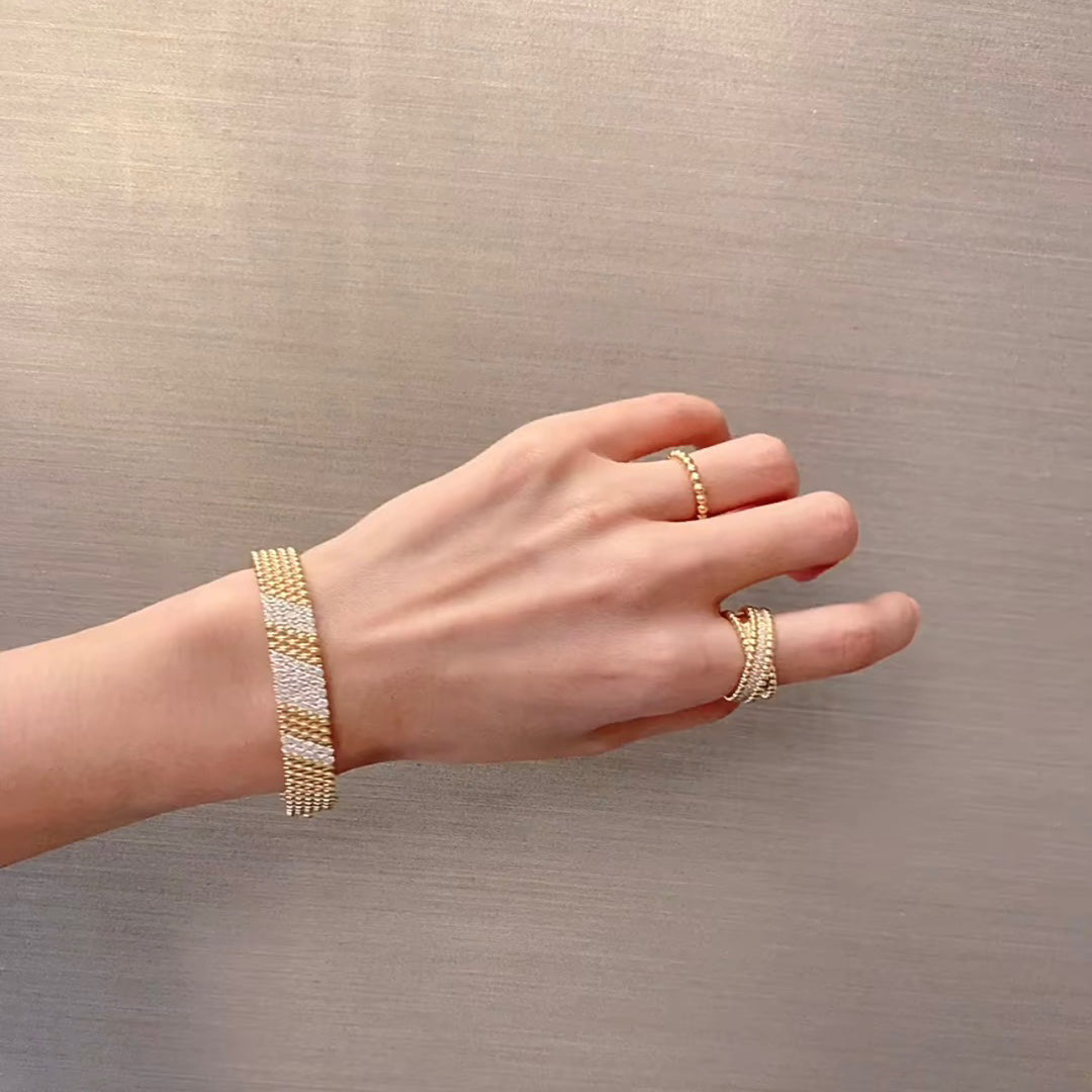 [NOBLE AURA]  FIVE-ROW DIAMOND BRACELET