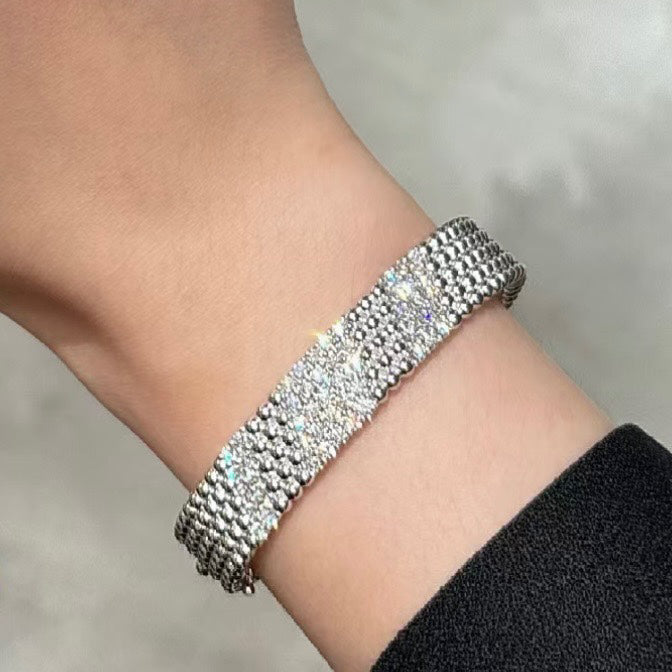 [NOBLE AURA]  FIVE-ROW DIAMOND BRACELET