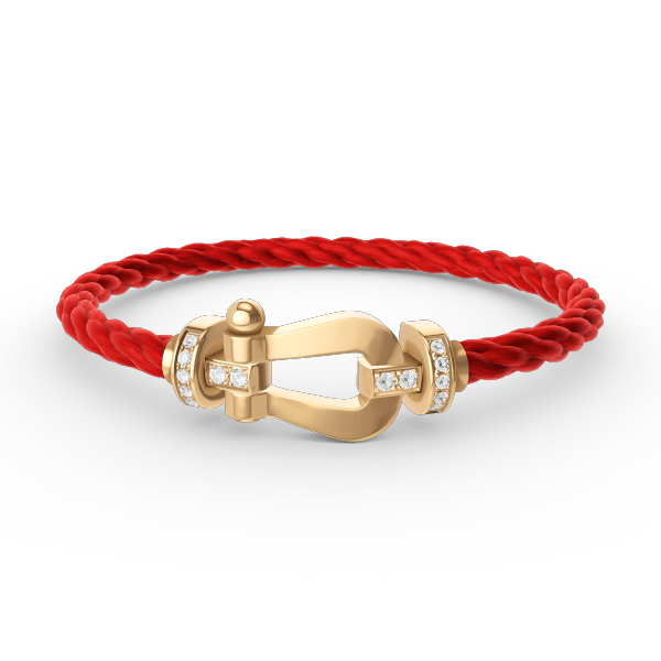 [NOBLE AURA]FORCE LARGE HORSESHOE HALF DIAMOND BRACELET GOLD