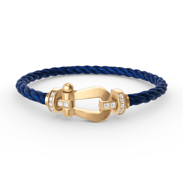 [NOBLE AURA]FORCE LARGE HORSESHOE HALF DIAMOND BRACELET GOLD