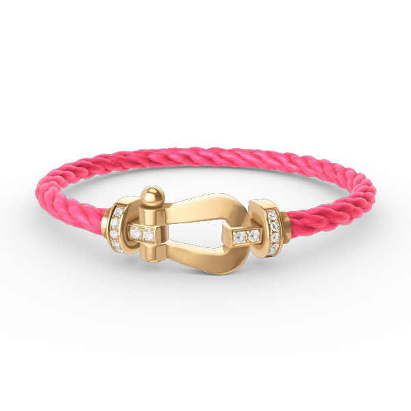 [NOBLE AURA]FORCE LARGE HORSESHOE HALF DIAMOND BRACELET GOLD