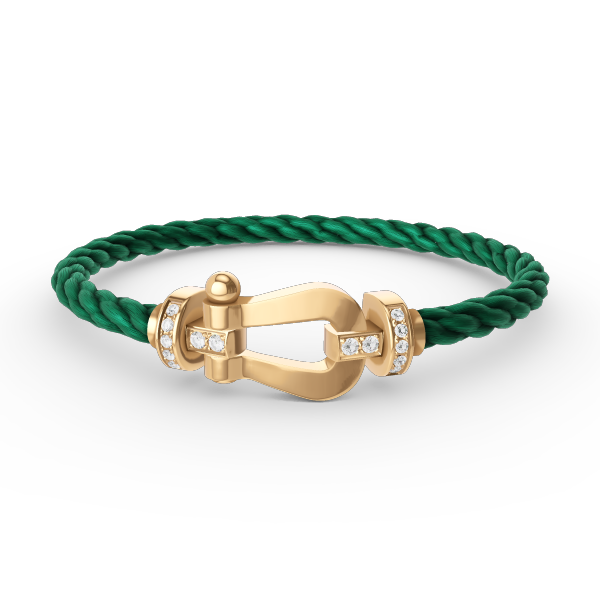 [NOBLE AURA]FORCE LARGE HORSESHOE HALF DIAMOND BRACELET GOLD