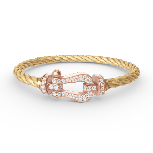 [NOBLE AURA]FORCE LARGE HORSESHOE FULL DIAMOND BRACELET ROSE GOLD