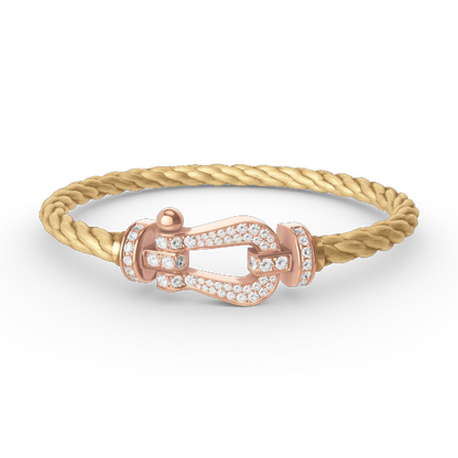[NOBLE AURA]FORCE LARGE HORSESHOE FULL DIAMOND BRACELET ROSE GOLD