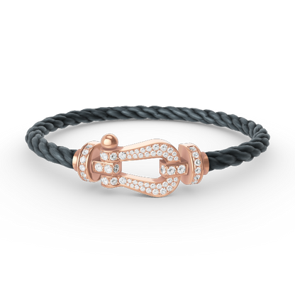 [NOBLE AURA]FORCE LARGE HORSESHOE FULL DIAMOND BRACELET ROSE GOLD