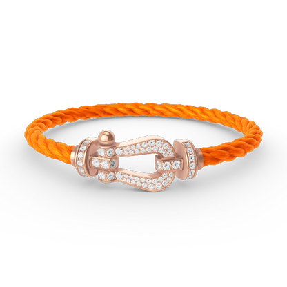 [NOBLE AURA]FORCE LARGE HORSESHOE FULL DIAMOND BRACELET ROSE GOLD