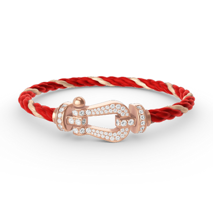 [NOBLE AURA]FORCE LARGE HORSESHOE FULL DIAMOND BRACELET ROSE GOLD