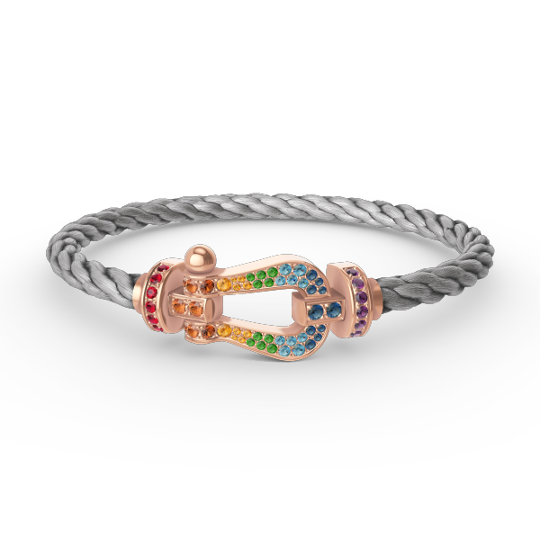 [NOBLE AURA]FORCE LARGE HORSESHOE  COLORED DIAMOND BRACELET ROSE GOLD