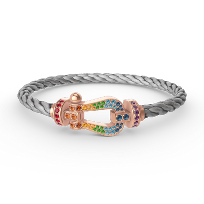 [NOBLE AURA]FORCE LARGE HORSESHOE  COLORED DIAMOND BRACELET ROSE GOLD