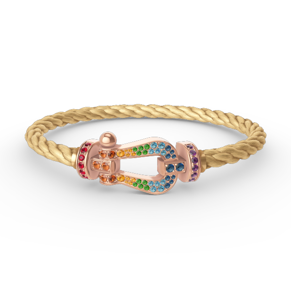 [NOBLE AURA]FORCE LARGE HORSESHOE  COLORED DIAMOND BRACELET ROSE GOLD