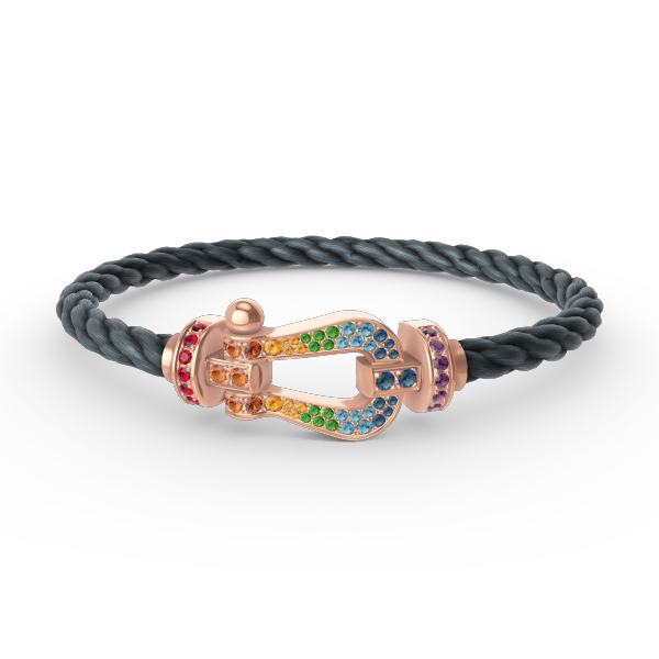 [NOBLE AURA]FORCE LARGE HORSESHOE  COLORED DIAMOND BRACELET ROSE GOLD