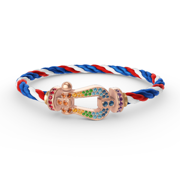 [NOBLE AURA]FORCE LARGE HORSESHOE  COLORED DIAMOND BRACELET ROSE GOLD