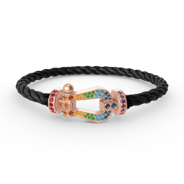 [NOBLE AURA]FORCE LARGE HORSESHOE  COLORED DIAMOND BRACELET ROSE GOLD