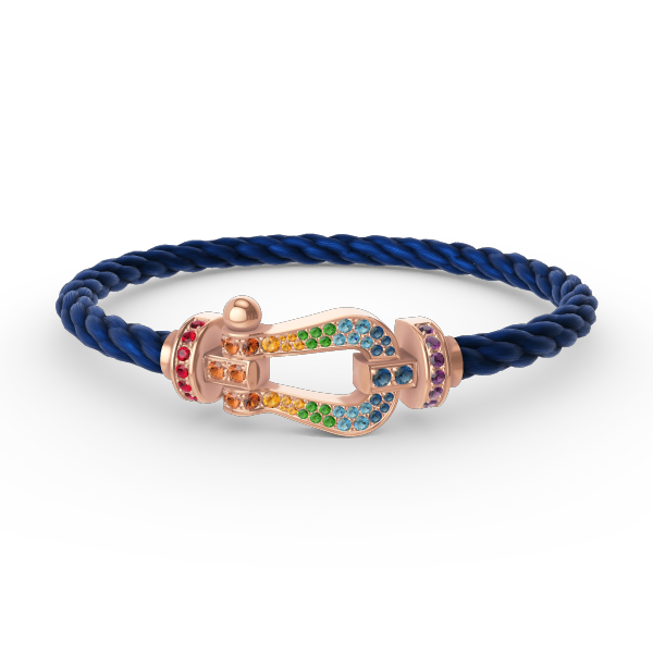 [NOBLE AURA]FORCE LARGE HORSESHOE  COLORED DIAMOND BRACELET ROSE GOLD