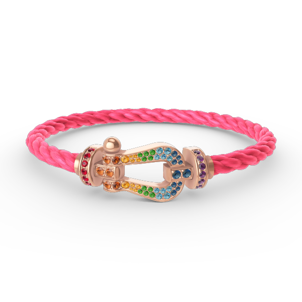 [NOBLE AURA]FORCE LARGE HORSESHOE  COLORED DIAMOND BRACELET ROSE GOLD
