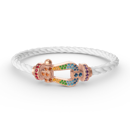 [NOBLE AURA]FORCE LARGE HORSESHOE  COLORED DIAMOND BRACELET ROSE GOLD