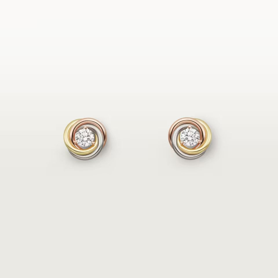 [NOBLE AURA] TRINITY STUD DIAMOND EARRINGS