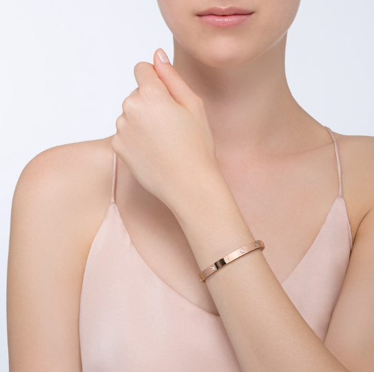 [NOBLE AURA]LOVE BRACELET 6.1MM 4 DIAMONDS