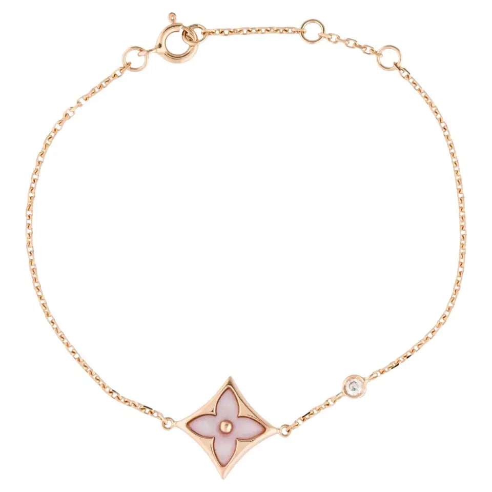 [NOBLE AURA]STAR 1 DIAMOND PINK GOLD BRACELET