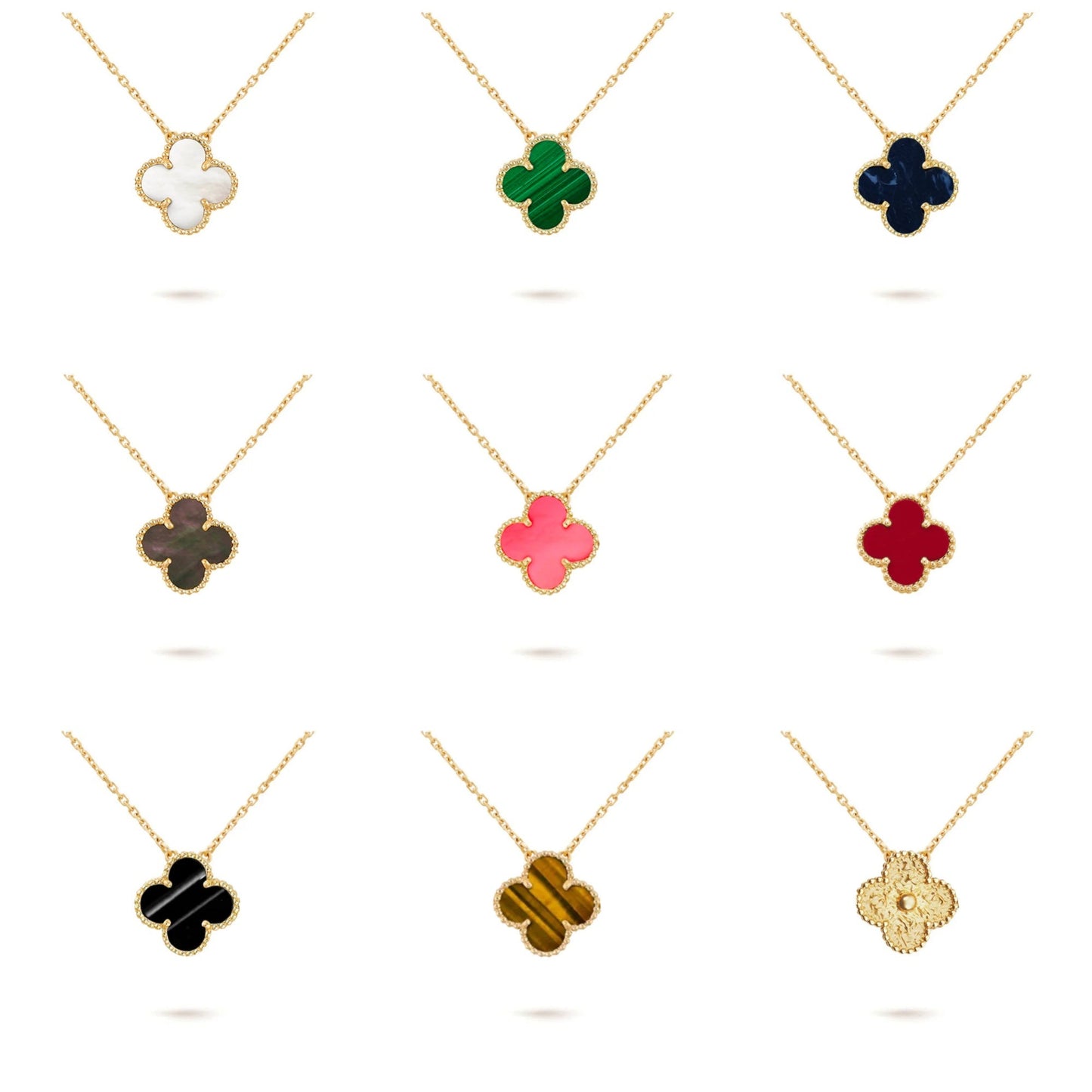 [NOBLE AURA]CLOVER 15MM SINGLE FLOWER NECKLACE COLLECTION