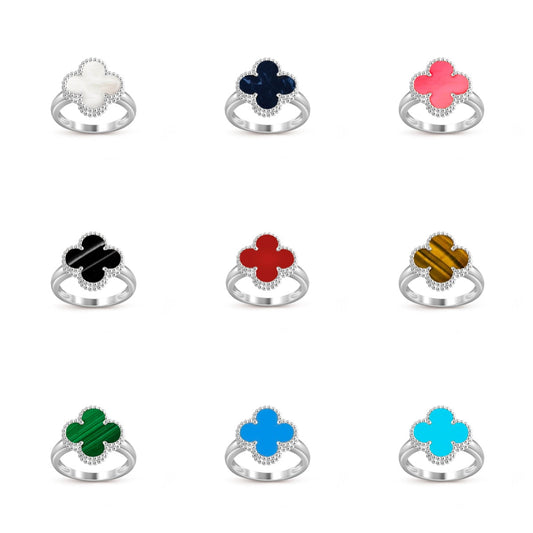 [NOBLE AURA]CLOVER SILVER RING COLLECTION