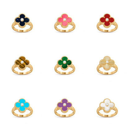 [NOBLE AURA]CLOVER DIAMOND RING GOLD COLLECTION