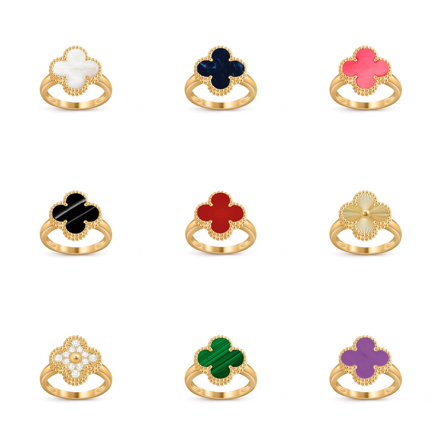 [NOBLE AURA]CLOVER RING GOLD COLLECTION