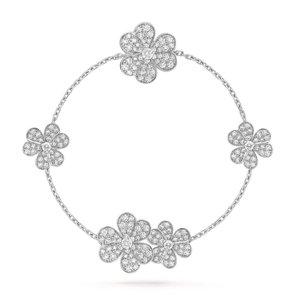 [NOBLE AURA]FRIVOLE SILVER 5 FLOWERS BRACELET