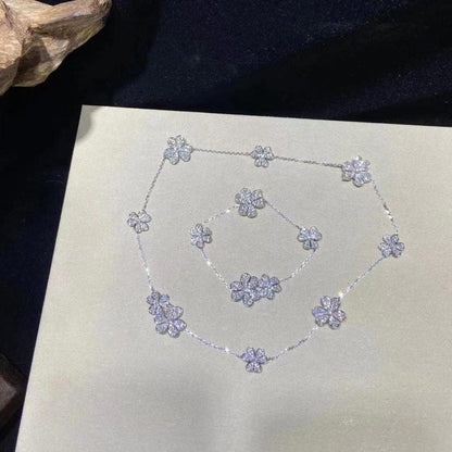 [NOBLE AURA]FRIVOLE SILVER 5 FLOWERS BRACELET