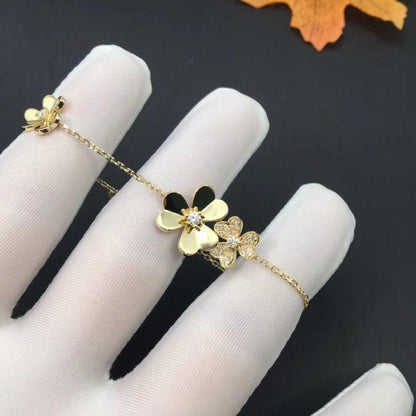 [NOBLE AURA]FRIVOLE GOLD 5 FLOWERS BRACELET