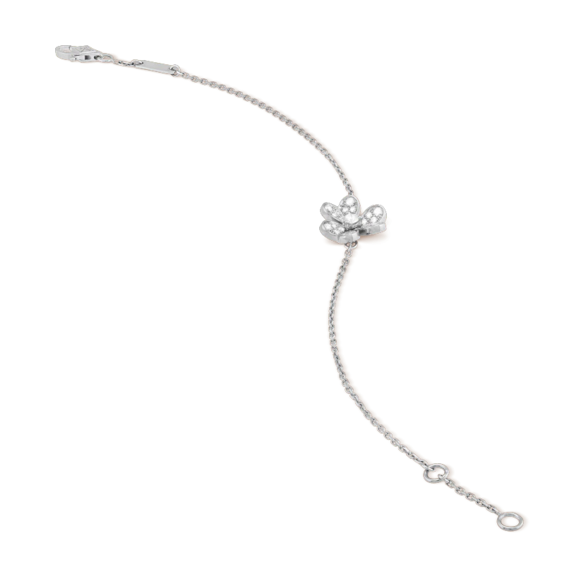 [NOBLE AURA]FRIVOLE SILVER FLOWER DIAMOND BRACELET