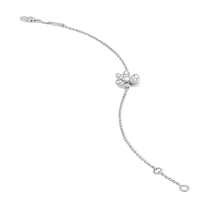 [NOBLE AURA]FRIVOLE SILVER FLOWER DIAMOND BRACELET