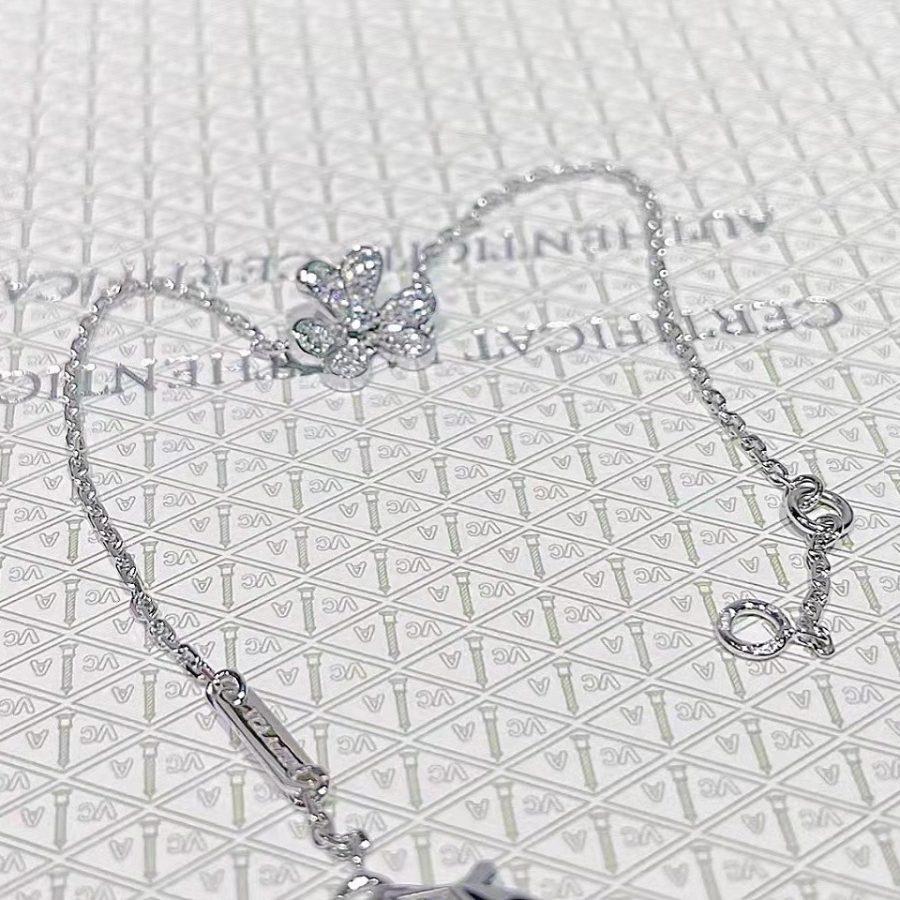 [NOBLE AURA]FRIVOLE SILVER FLOWER DIAMOND BRACELET