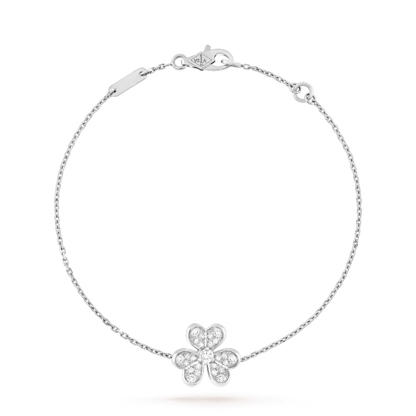 [NOBLE AURA]FRIVOLE SILVER FLOWER DIAMOND BRACELET
