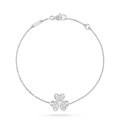 [NOBLE AURA]FRIVOLE SILVER FLOWER DIAMOND BRACELET