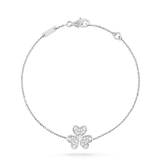 [NOBLE AURA]FRIVOLE SILVER FLOWER DIAMOND BRACELET