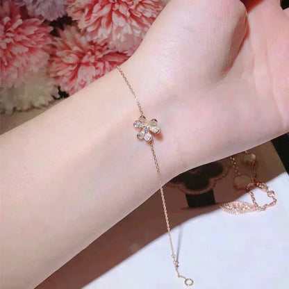 [NOBLE AURA]FRIVOLE GOLD FLOWER DIAMOND BRACELET