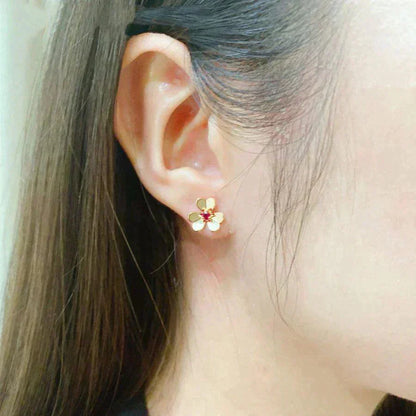 [NOBLE AURA]FRIVOLE  FLOWER PINK EARRINGS