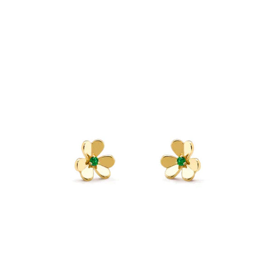 [NOBLE AURA]FRIVOLE  FLOWER MALACHITE EARRINGS