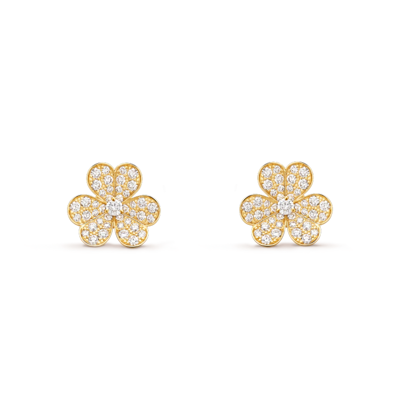 [NOBLE AURA]FRIVOLE GOLD FLOWER DIAMOND EARRINGS