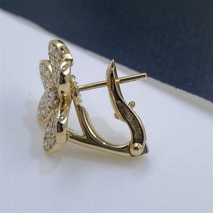 [NOBLE AURA]FRIVOLE GOLD FLOWER DIAMOND EARRINGS