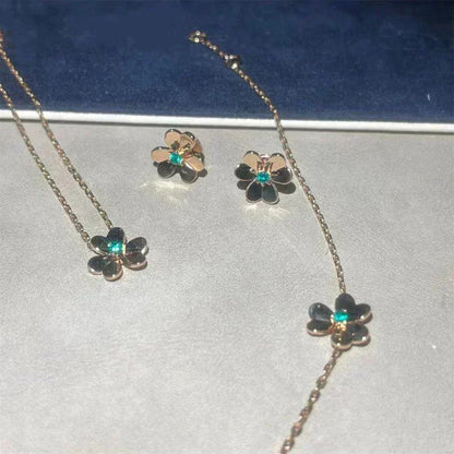 [NOBLE AURA]FRIVOLE  FLOWER MALACHITE EARRINGS