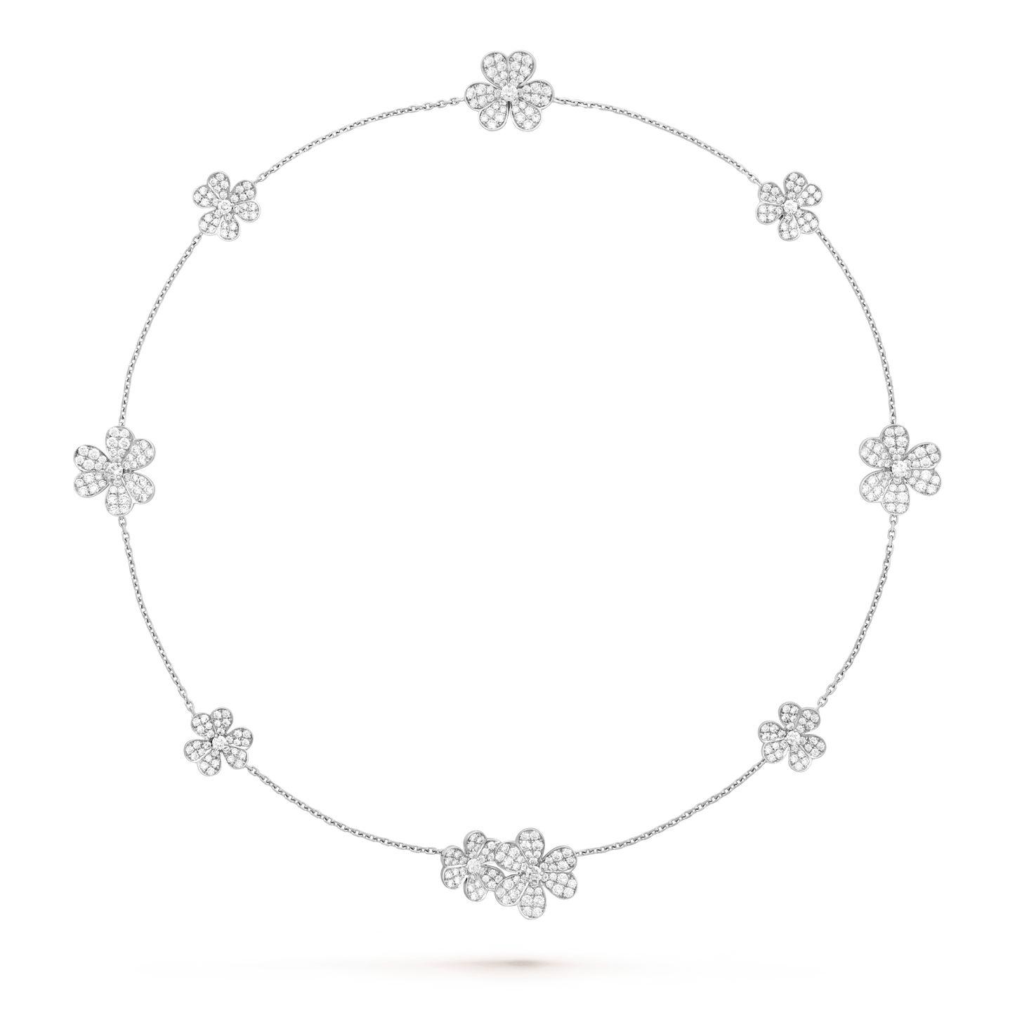 [NOBLE AURA]FRIVOLE SILVER 9 FLOWERS NECKLACE