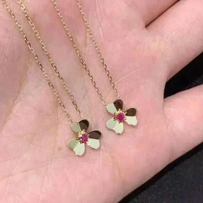 [NOBLE AURA]FRIVOLE GOLD FLOWER NECKLACE