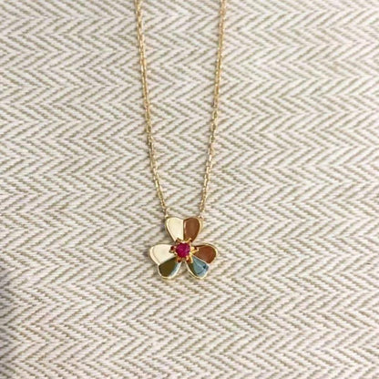 [NOBLE AURA]FRIVOLE GOLD FLOWER NECKLACE
