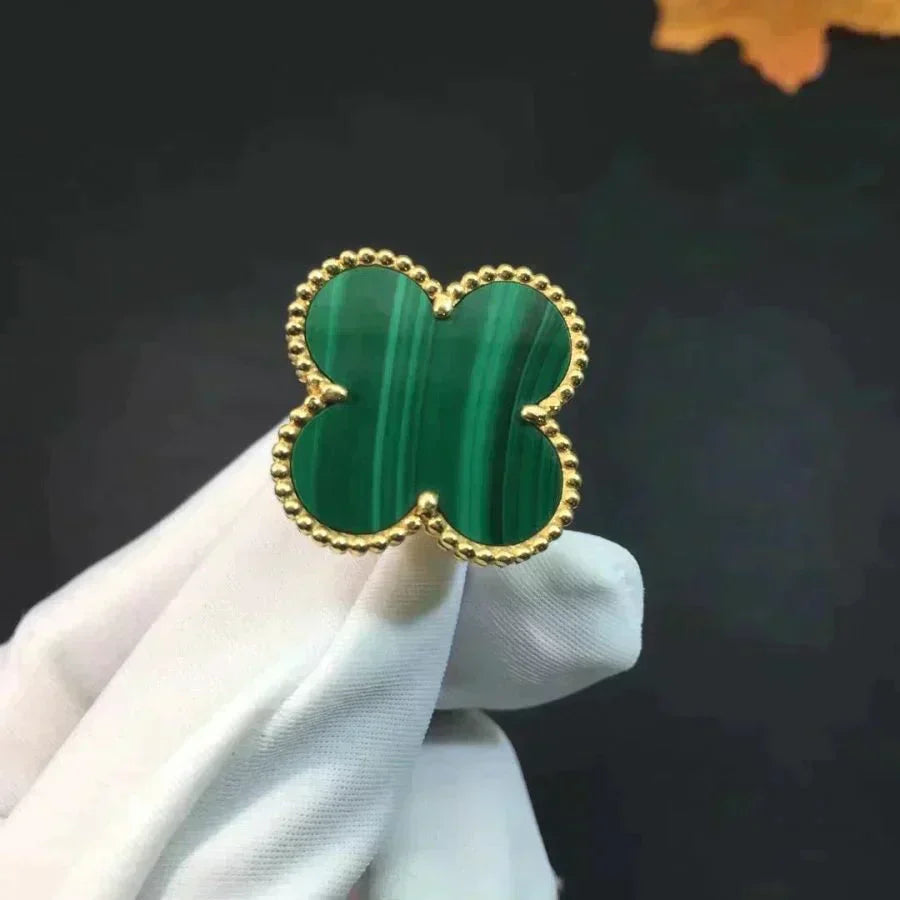 [NOBLE AURA]CLOVER MALACHITE RING