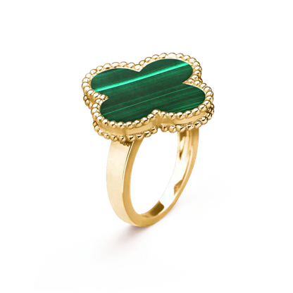 [NOBLE AURA]CLOVER MALACHITE RING