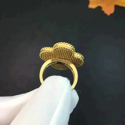 [NOBLE AURA]CLOVER MALACHITE RING