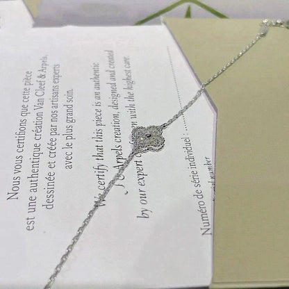 [NOBLE AURA]CLOVER  SINGLE FLOWER BRACELET SILVER