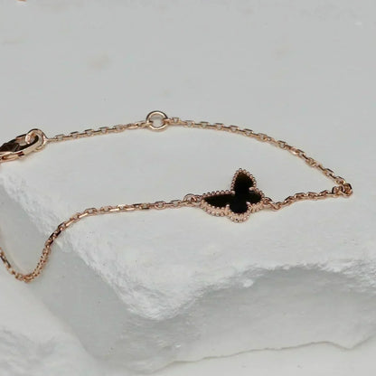 [NOBLE AURA]BUTTERFLY ONYX  BUTTERFLY BRACELET